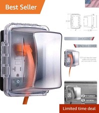 Durable Clear Weatherproof Electrical Outlet Cover - NEMA Rated, Easy Install