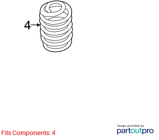2009-2016 Audi A4 Quattro Passenger Rear Coil Spring - Oem PRW3U - Image 3 of 3