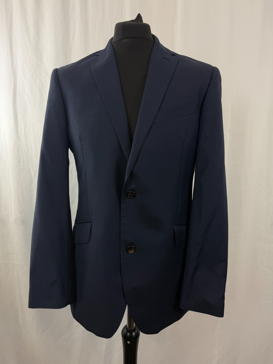 mens Austin Reed Blazer suit jacket navy 110s fine wool 38-40 in  
