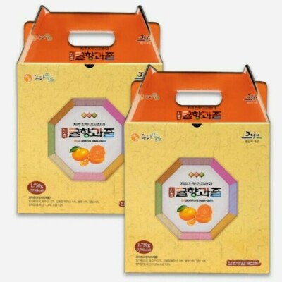 Jeju Mandarin Cookie 2 Box Snack Tangerine Sweet Korea Traditional Hangwa Sinhyo