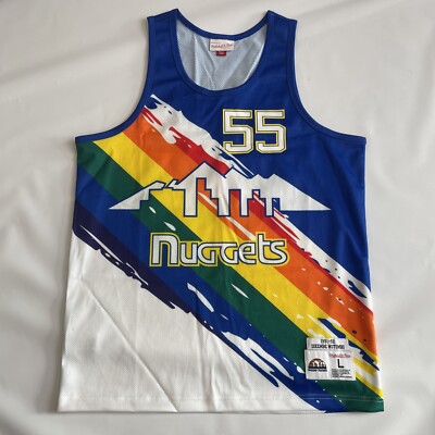 NEW MITCHELL AND NESS HWC DENVER NUGGETS JERSEY DIKEMBE MUTUMBO LARGE