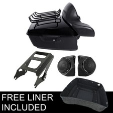 King Trunk Pad Speakers Rack Fit For Harley Road Glide King 09-13