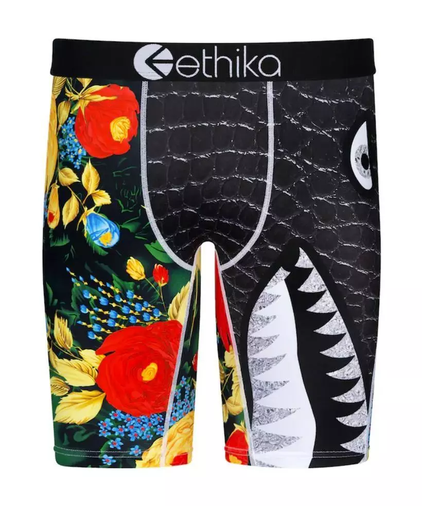 Ethika the Staple Plain Jane Bomber Bright Flowers Long Boxer Briefs Men's  NIP *