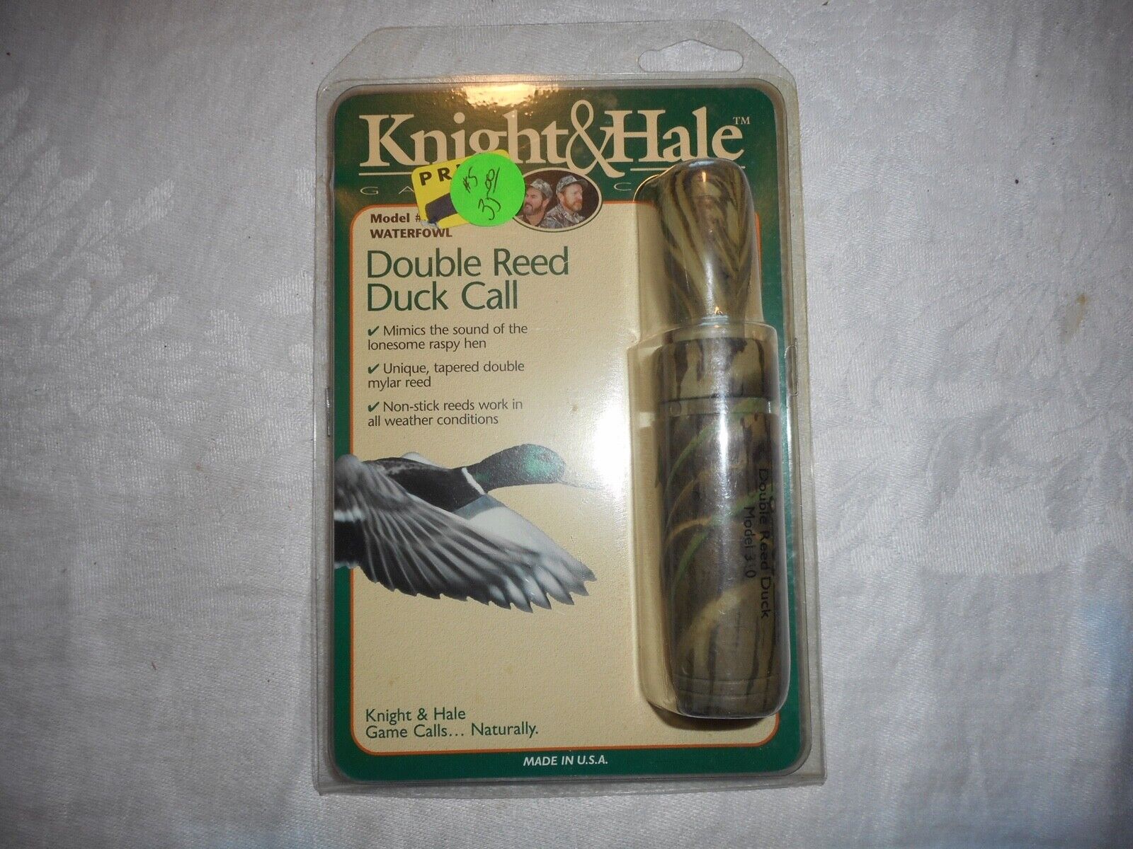 NOS Knight & Hale Double Reed Duck Call #310