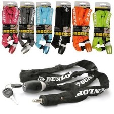 DUNLOP Fahrrad Kettenschloss Fahrrad Motorrad Roller Diebstahlsicherung 120cm + 2 Schl&uuml;ssel