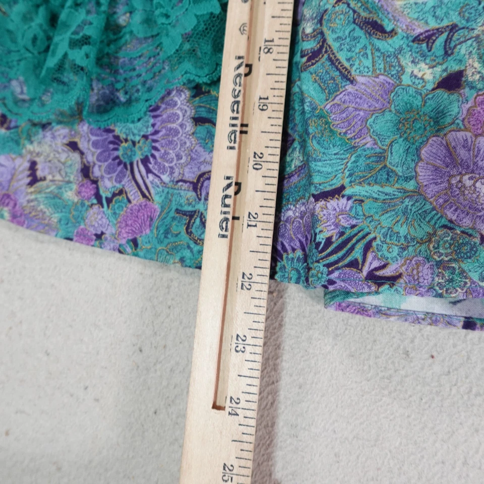 Falda Vintage Malco Modes Mujer Pequeña Verde Cuadrada Bailando Hoedown Vaquera Foto 3 de 4