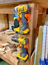 (Gray) Cordless Tool Holder Wall Mount for DeWalt, Makita,  Ryobi