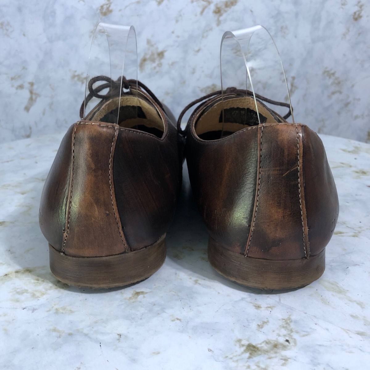 Bed Stu Men Size US 9 Dark Brown Leather Round Toe Lace Up Dress Shoes Amazon.com | Plus Size Men main image 2