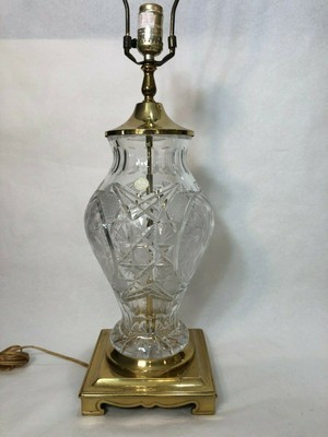 vintage lead crystal table lamps