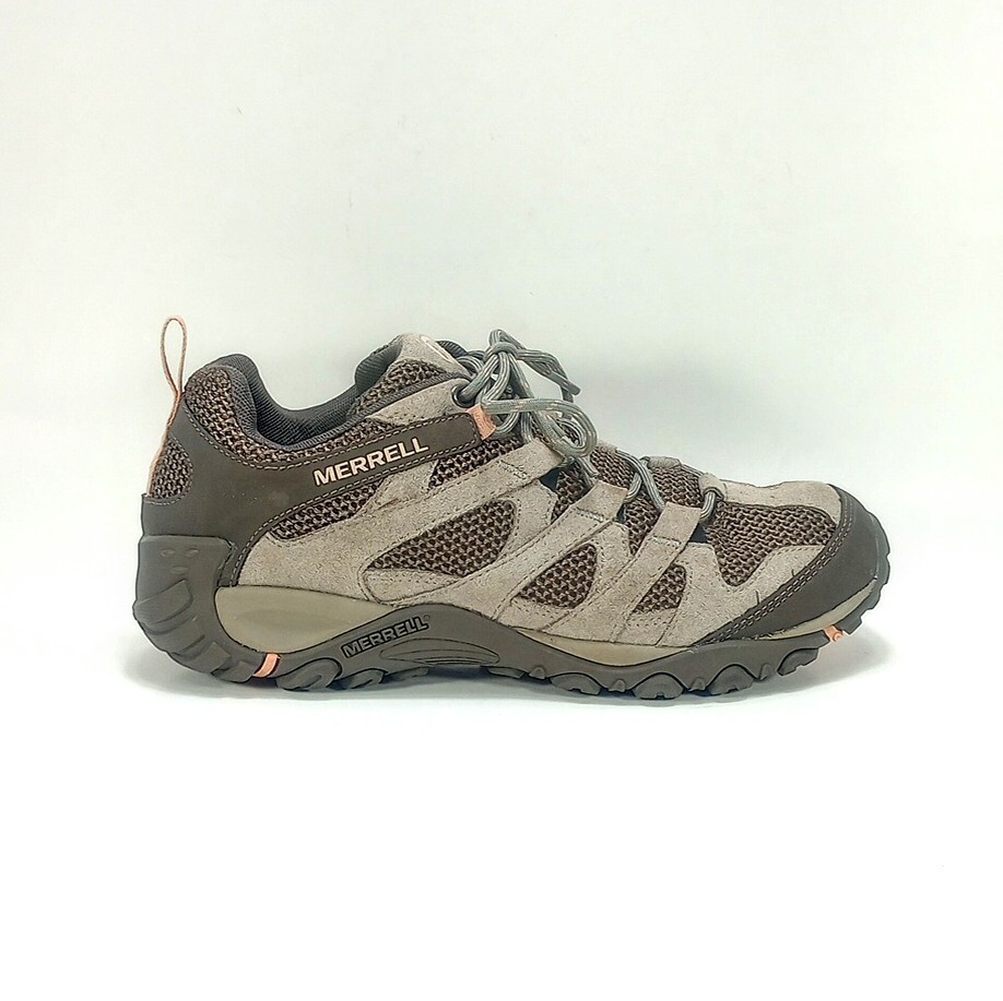 Scarpe da trekking basse Merrell Alverstone donna 10 beige scamosciate con accenti di corallo