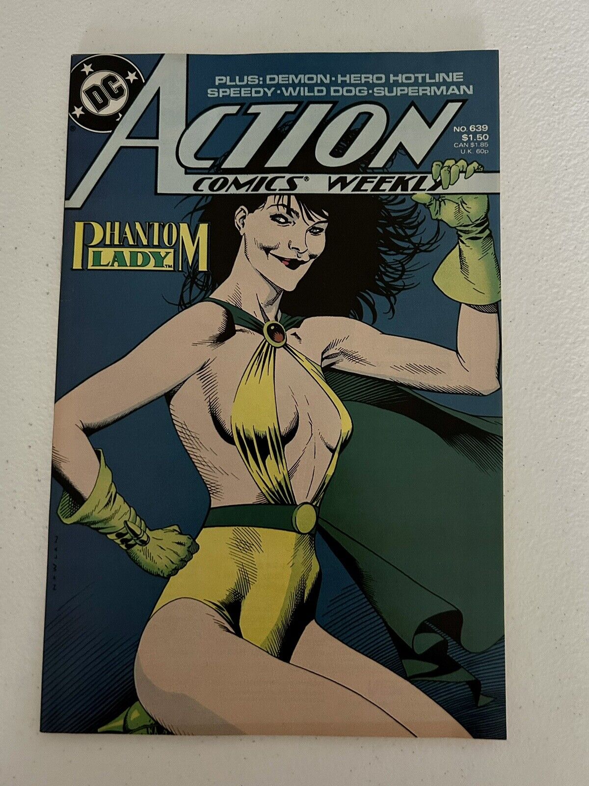 💥 1989 Action Comics Weekly Phantom Lady Comic Issue #639 SEE PICS/DESCRIPTION