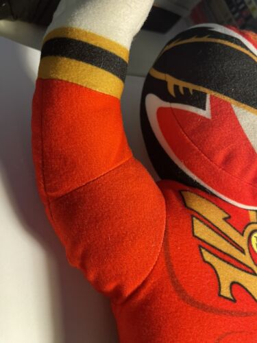 Mighty Morphin Power Rangers Plush Toy Doll Figure Mega Force Red Working GC - Picture 5 of 7