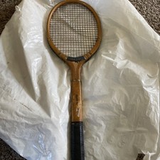 Wright And Ditson Vintage Wood Tennis Raquet Gold Star.