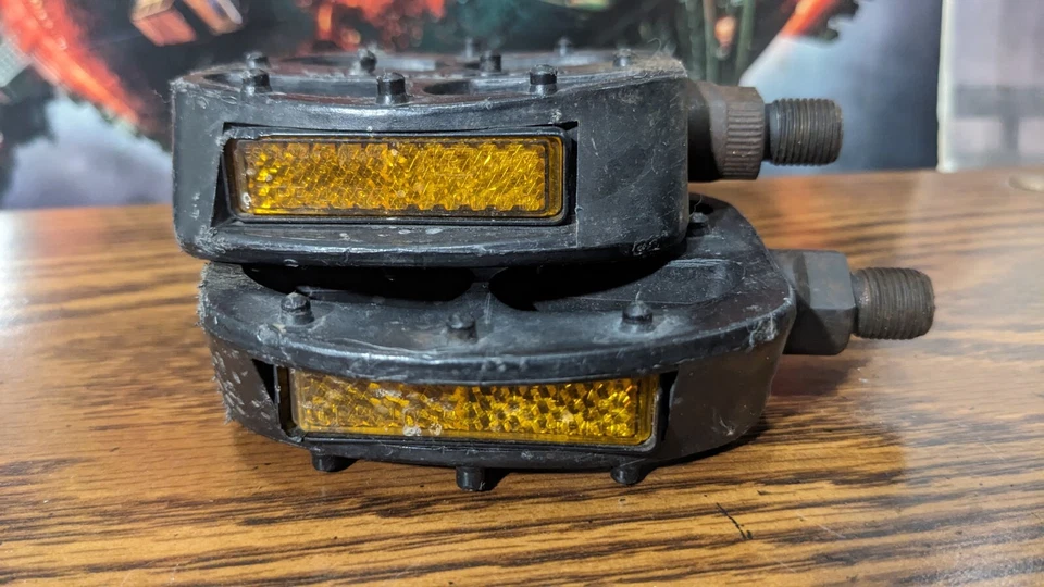  Retro Mongoose Pedales BMX Plataforma Bicicleta BMX 1/2 Pulgada Amenaza Años 90 Estampados  Foto 4 de 4