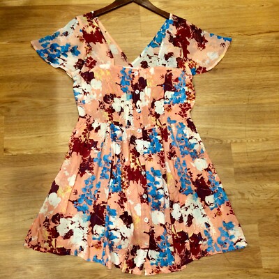 Forever 21 Boutique Flirty Floral Summer Dress Size Medium