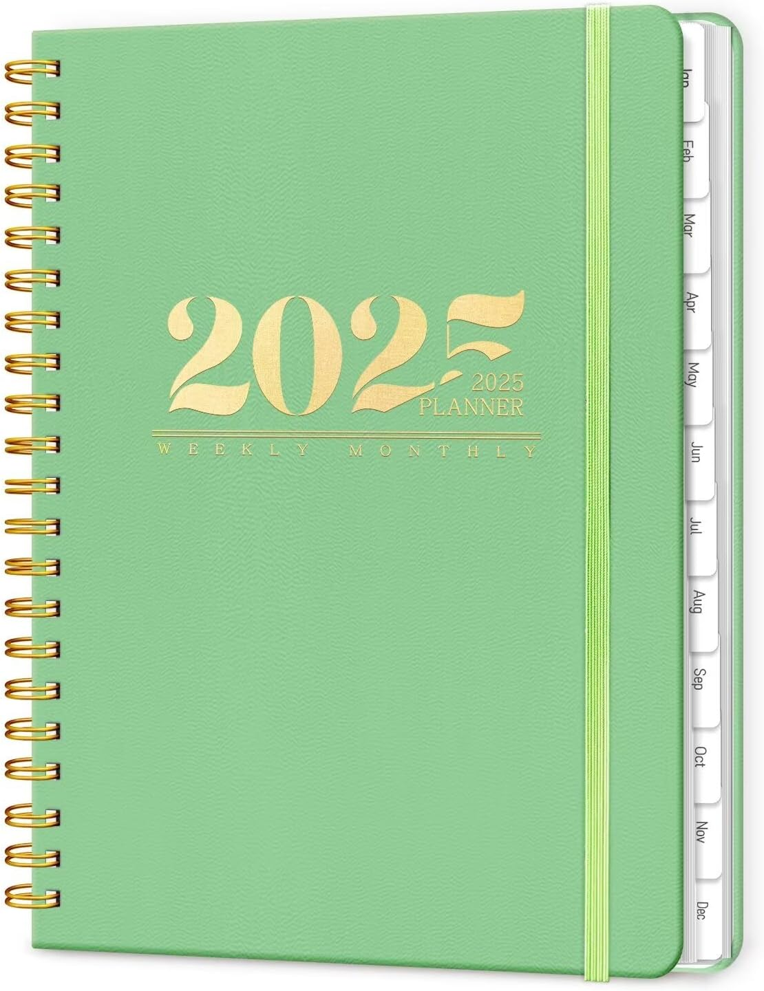 2025 Planner Daily and Monthly, PU Spiral Bound Weekly Calendar 12 Month Planner