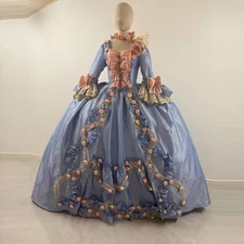 Marie Antoinette Rococo Dress Victorian Royal Princess Baroque Floral Ball Gown