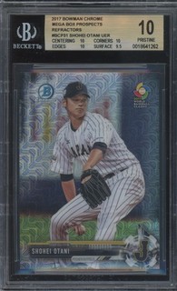 2017 Bowman Chrome Mega Box Refractor #BCP31 Shohei Ohtani RC Pristine BGS 10