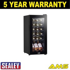 Sealey Baridi 18 Bottle Wine Fridge & Cooler Black DH6
