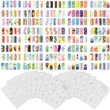 300 Airbrush Nail Art STENCIL DESIGNS Set 9 - 20 Template Sheets Kit Brush Paint