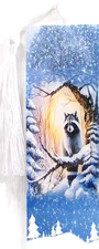 RACOON  WINTER NIGHT/FLOWER, DOG,CAT, FAIRIES,BUTTERFLIES - BOOKMARKS