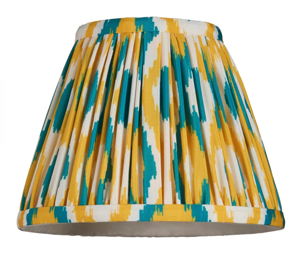 Lampshade Yellow 6"" Jade Ikat Fabric 160mm Endon 113095