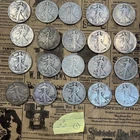 Lot of 20 50C Walking Liberty Half Dollars circulated condition