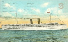 S.S.Yale & S.S.Harvard Ship Postcard Antique 1927 Los Angeles Steamship Co. N
