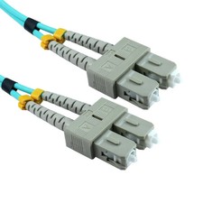 Image of Cables Direct 0.5m OM3 Fibre Optic Cable SC-SC Multi-Mode