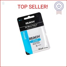 Reach Waxed Dental Floss  Effective Plaque Removal, Extra Wide Cleaning Surface