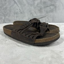 Birkenstock Granada Brown Leather Soft Footbed Sandals Women's Size 40 9, 9.5