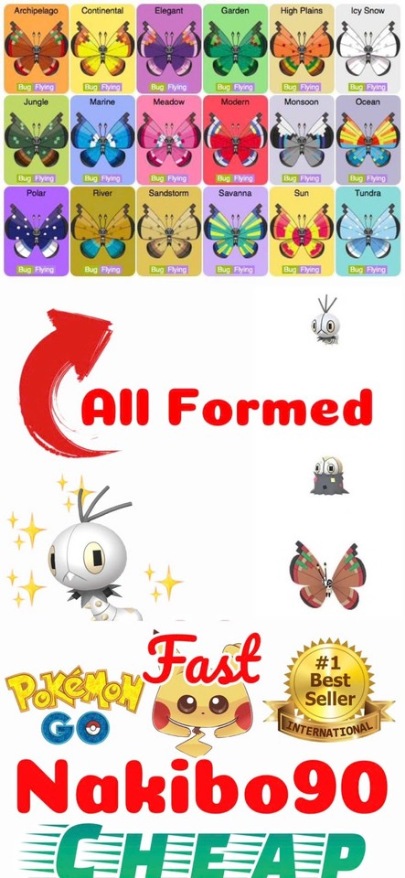 Pokémon Go - Scatterby Variocolore Forma Tempesta Di Sabbia - Pronto Per Commercio O PtC (20k)