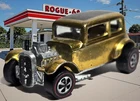 Original Hot Wheels Redlines Classic '32 Ford Vicky, Gold, 1969, Made in USA