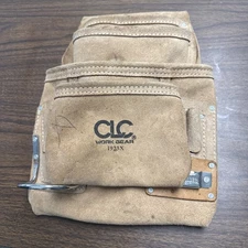 CLC Work Gear 1923X Leather 10 Pocket Carpenter Nail &Tool Bag Pouch For Belt