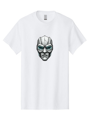 Robot-Head Mens Graphic Tee, 100% Cotton, Casual Summer Wear