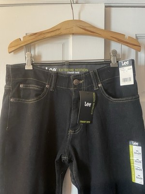 Lee Extreme Motion Jeans Men's 32x29 Rinse Dark Wash Straight Fit Denim NWT