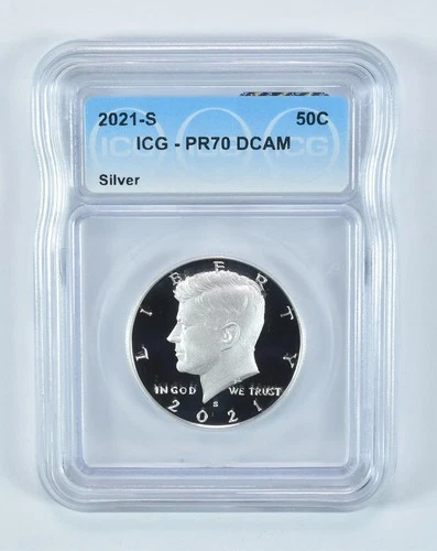 2021-S Kennedy Half Dollar Silver PR70 DCAM ICG *7685