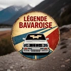 BMW E30 Sign Vintage Look Lègende Bavaroise Bavarian Legend 8” Distressed 1980s