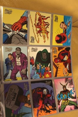 MARVEL THE SILVER AGE 1998 SKYBOX KOMPLETTSATZ 100 TRADING CARDS IN HÜLLEN