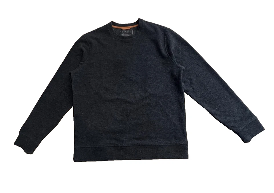 Jachs NY Mens Black Wool Blend Long Sleeve Crewneck Pullover Sweater SIZE M - Image 2 of 3