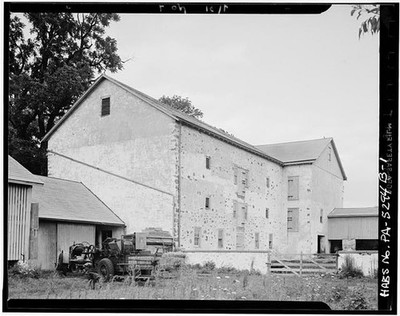 Photo:Neshaminy Bucks PA Stone Barn B 1900s General View Front Side
