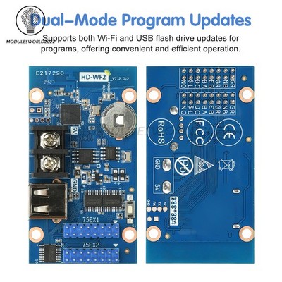 HD-WF2 WiFi Control Card HUB75 for Advertising Screen Full Color LED Display