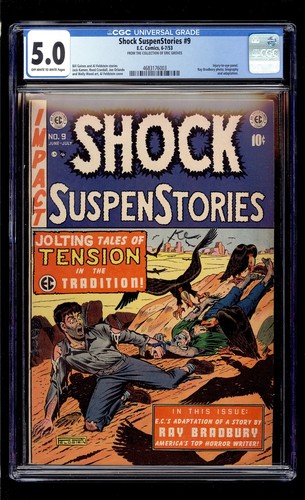 Shock SuspenStories #9 1953 CGC 5.0 VG/FN OW/W High Definition Scans**