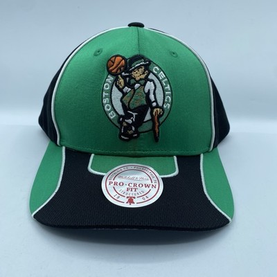 Boston Celtics Mitchell & Ness Pro Crown Hat Green Black Snapback NCAA NWOT