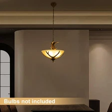 3-Light Chandelier E26 Rustic Lodge Log Cabin Ceiling Light Resin Deer Antler