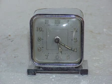 Used Miniature Nickel Plated Foreign Alarm Clock parts repair K