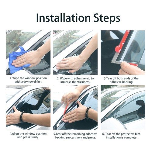 For 2020-2024 Toyota Highlander JDM Wavy Mugen Style Window Visors Rain Guards - Bild 2 von 8