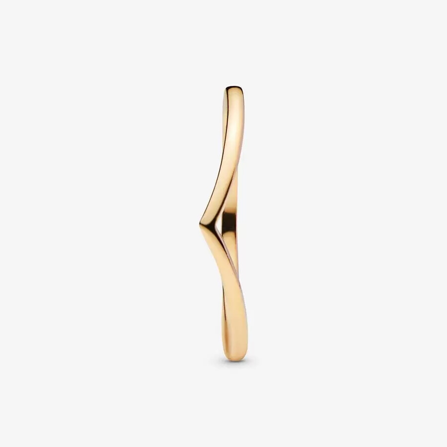 BRAND NEW* Pandora 14k Gold Plated Polished Chevron Wishbone