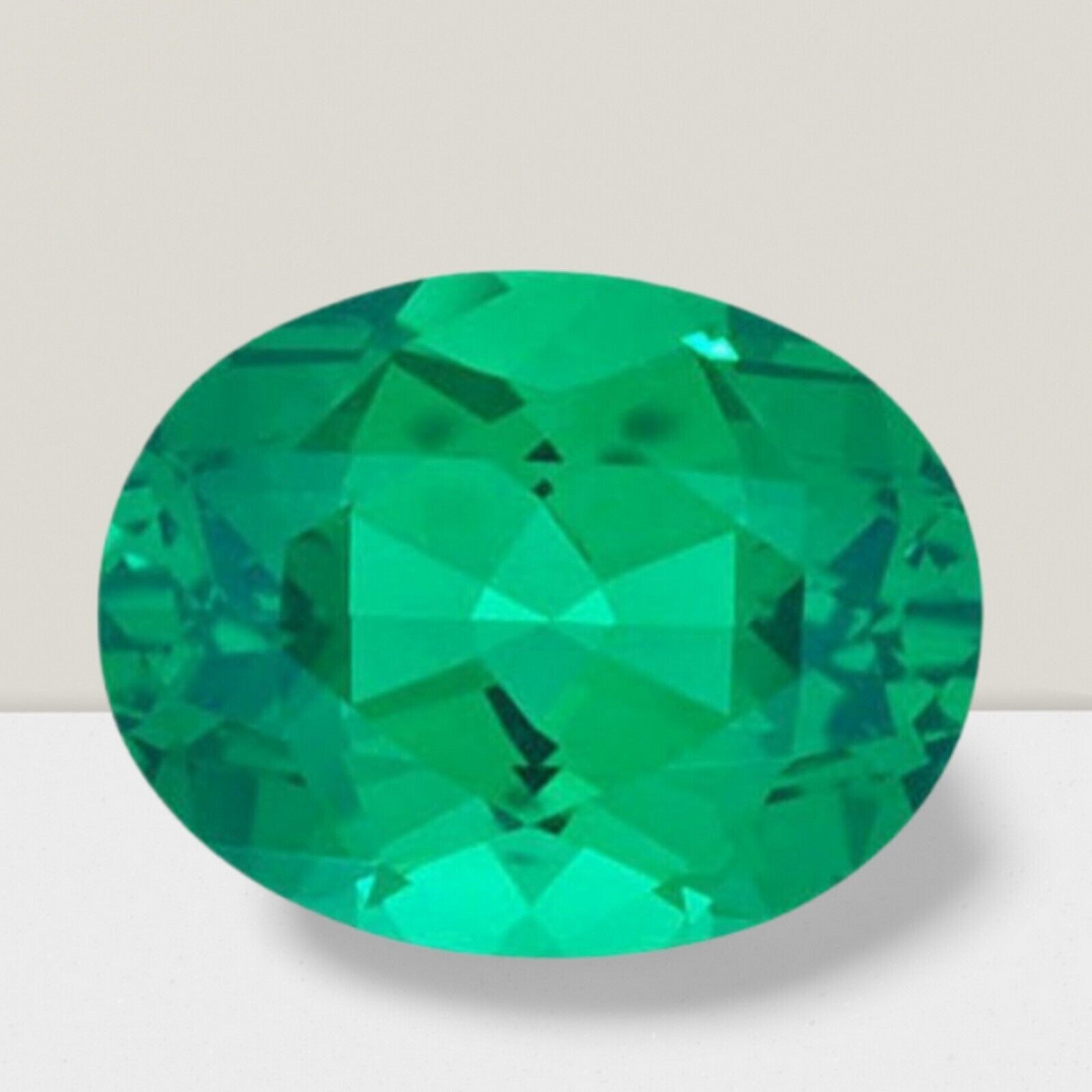 Oval Cut Emerald Gemstone 5 Carats 12x10mm VVS Loose