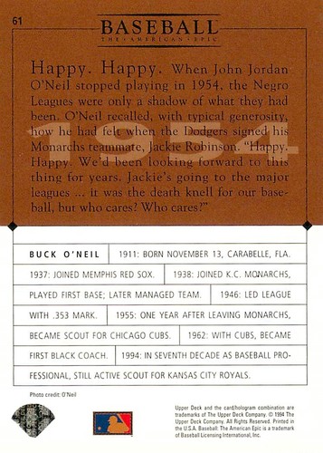 1994 Upper Deck KEN BURNS BASEBALL AMERICAN EPIC * Your Choice * Pick $0.99 SHIP - Picture 122 of 162